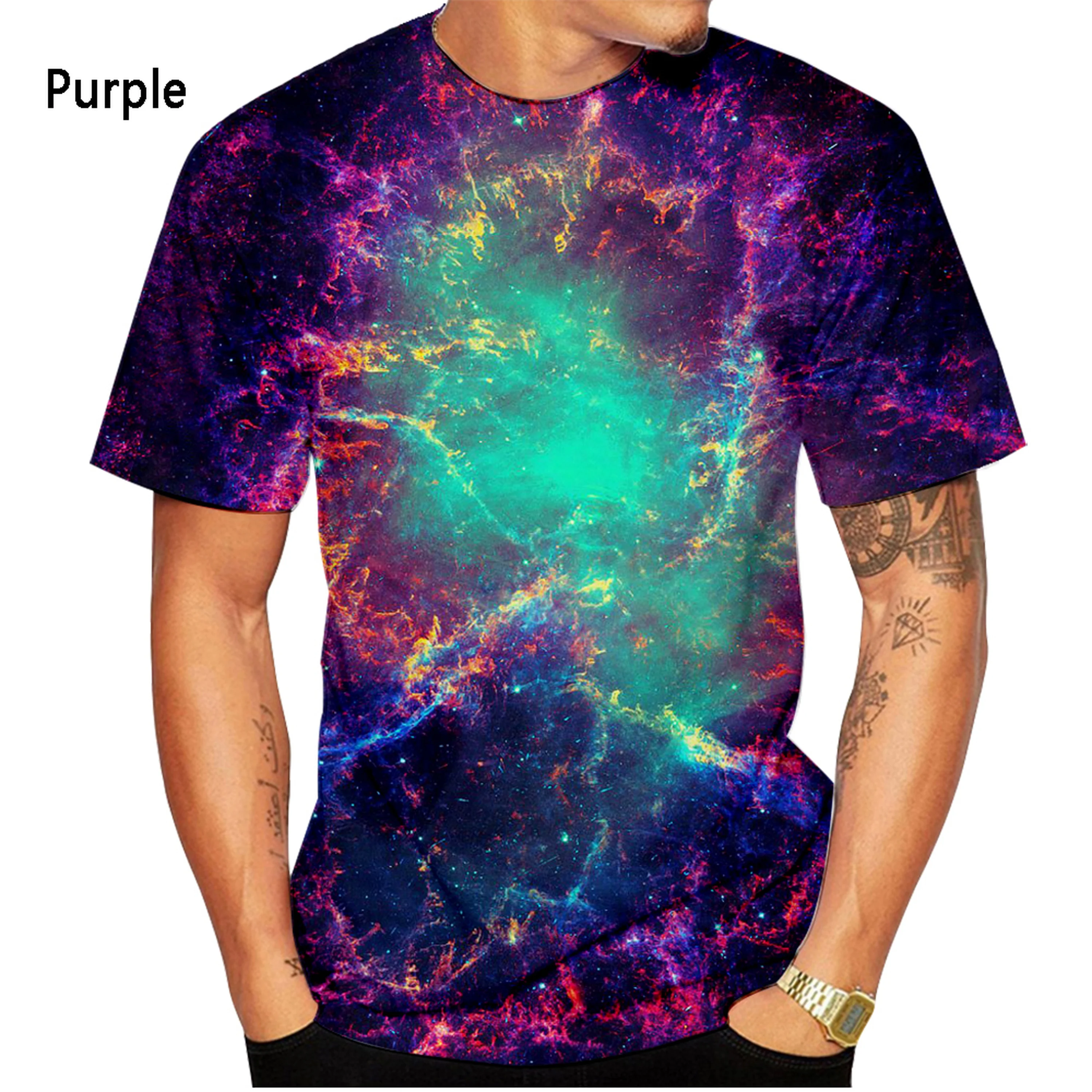 New Fashion Galaxy 3D Printed T-Shirt Men Women Summer Casual Short Sleeve Harajuku Shirt Tops