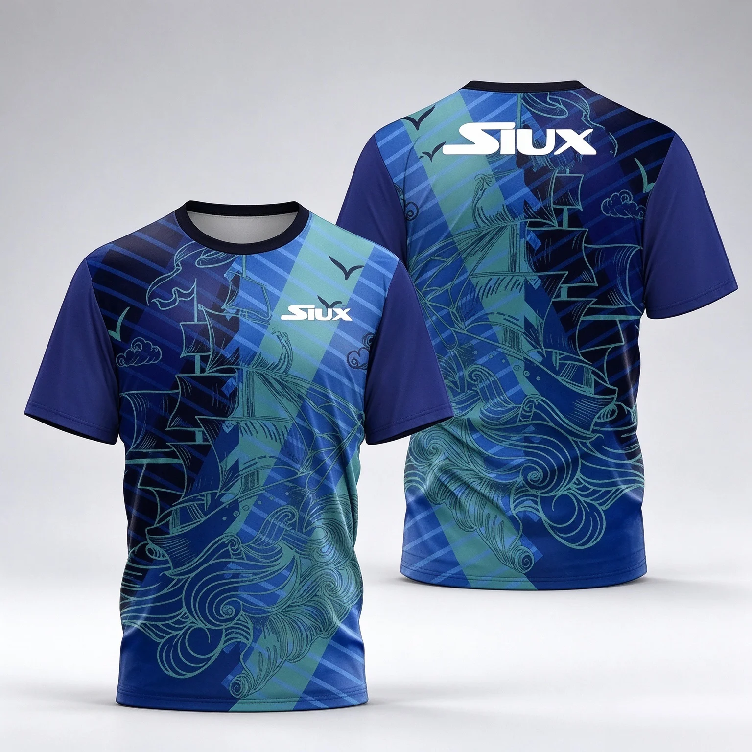 Men SIUX Padel Tennis Jersey 3D All Over Print Short Sleeve Quick Dry Breathable Sport Training T Shirt Family Matching Clothing