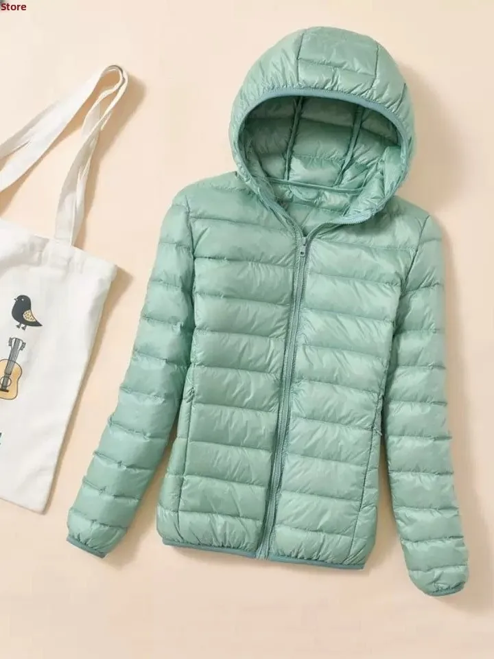 Lightweight Short Padded Jacket Women's Autumn Winter Cotton Clothes Loose Fit Hooded Large Size Small Cotton Quilt Coat