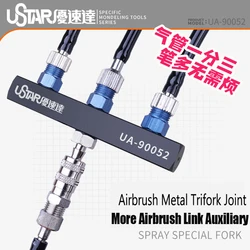 USTAR Airbrush Metal Trifork Joint More Airbrush Link Auxiliary Tool