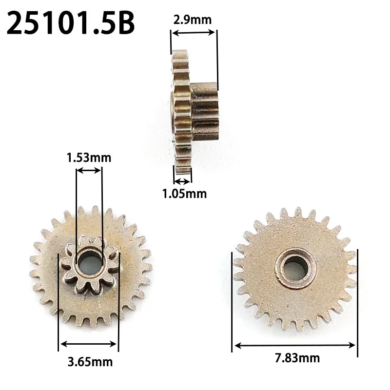 25T + 10T 0.5M przekładnia śrubowa duża 25 skośny ząb 13mm małe 10 zębów zębatych 6mm zębnik Model zabawkowy DIY części