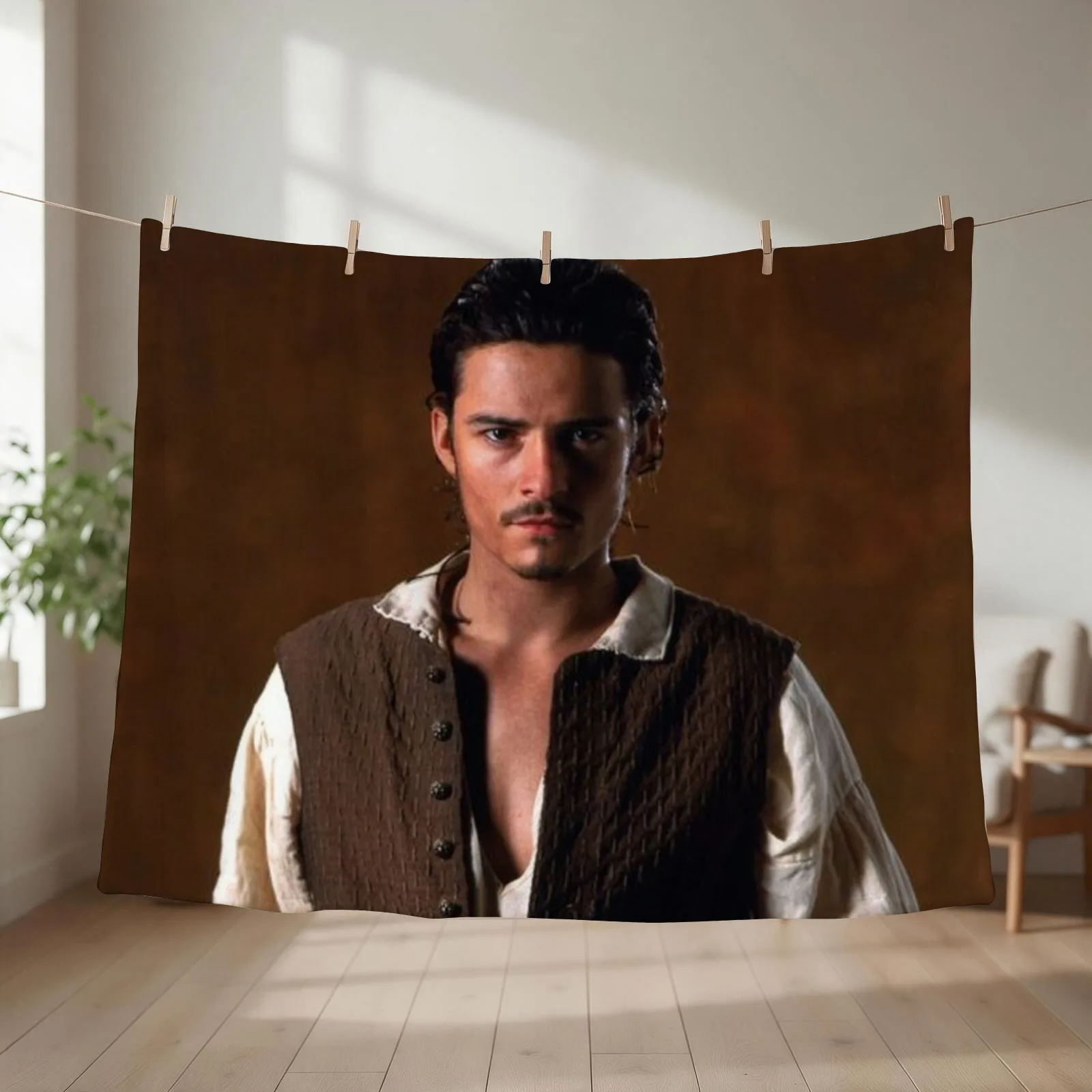 Orlando Bloom Throw Blanket Tourist Multi-Purpose for sofa Cute Plaid Blankets
