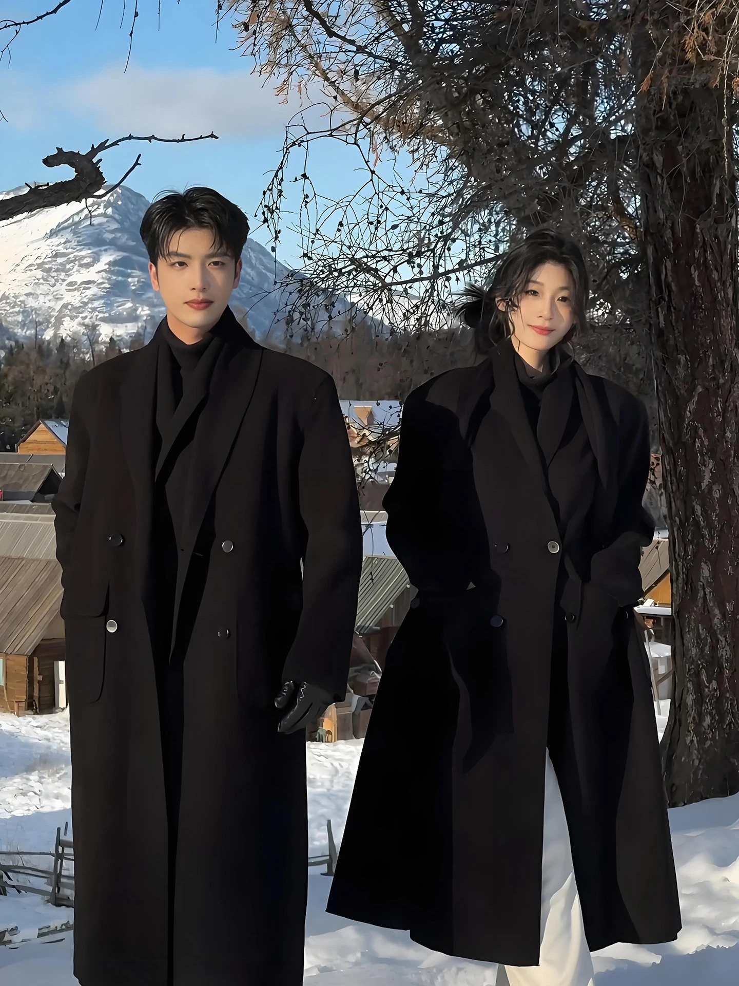 

Черное шерстяное пальто, мужское зимнее твидовое пальто средней длины, ветровка American Sle Briti Faion, теплое водонепроницаемое пальто