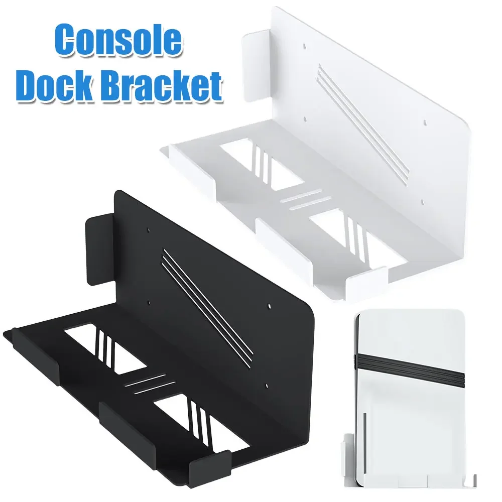 For PS5 Pro/PS5 Slim/PS5 Universal Host Wall Mount Kit Console Wall-mounted Controller Storage Rack for Playstation 5