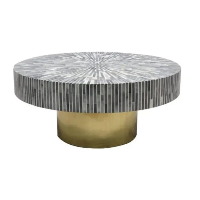 #Modern Luxury Mother of Pearl Inlay Coffee Table with Customizable Size & Packing Living Room Furniture Made in Vietnam