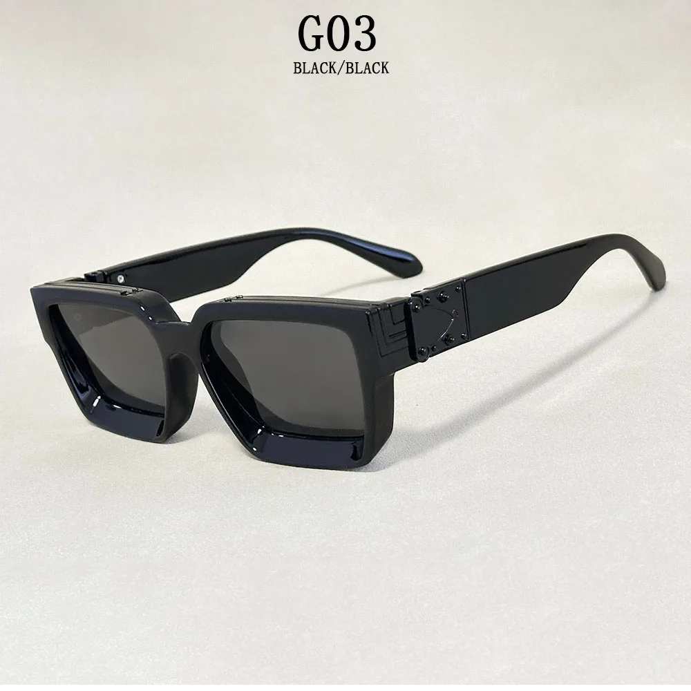 Senior Quadratische Sonnenbrille Herren Vintage Millionaire Sonnenbrille Damen Silber Retro Modebrille Dropshipping Gafas De Sol Hombre – Detail 7