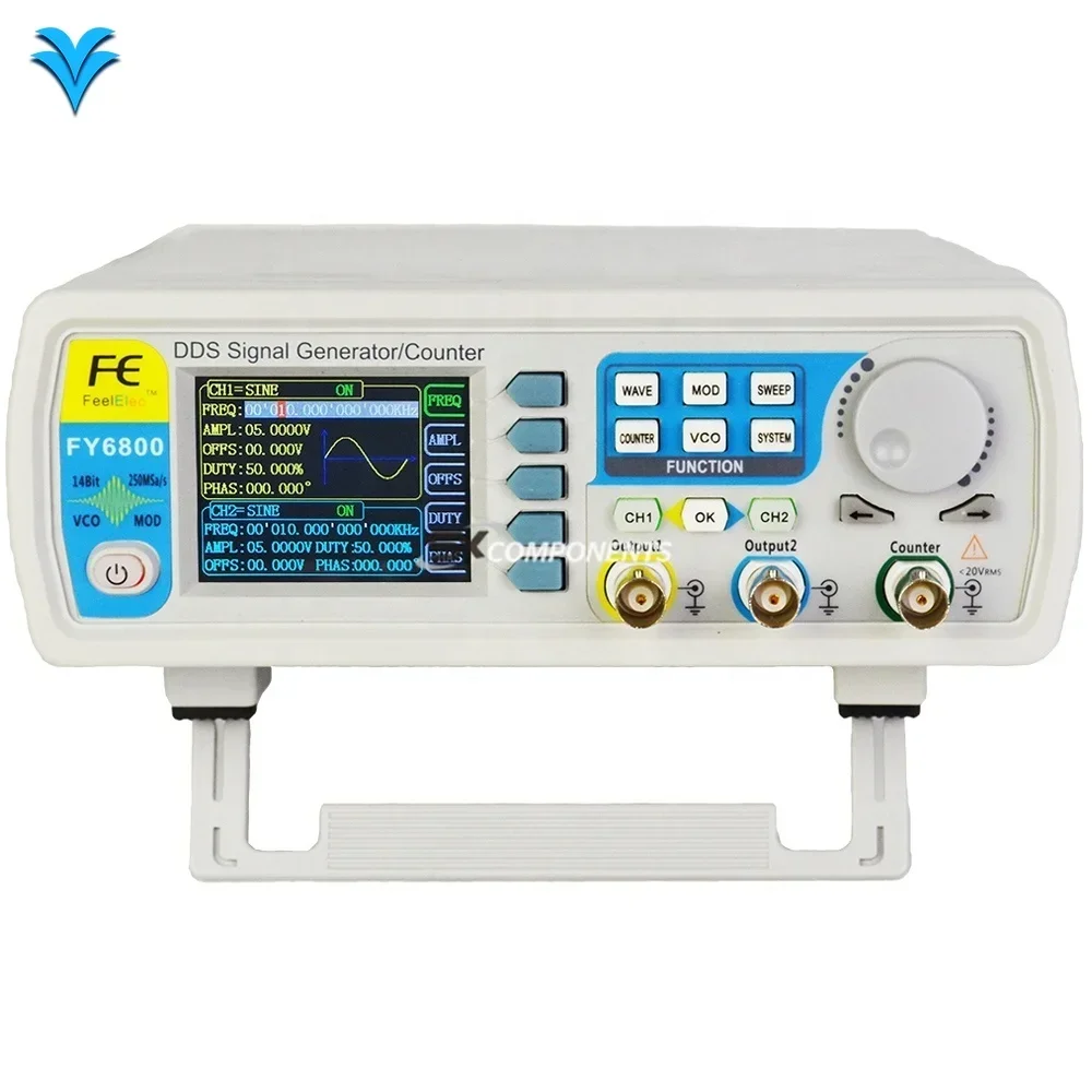 FY6800 Dual-channel Digital signal generator DDS Frequency Function Generator Arbitrary Waveform Generator 250MSa/s 14bits 60MHz