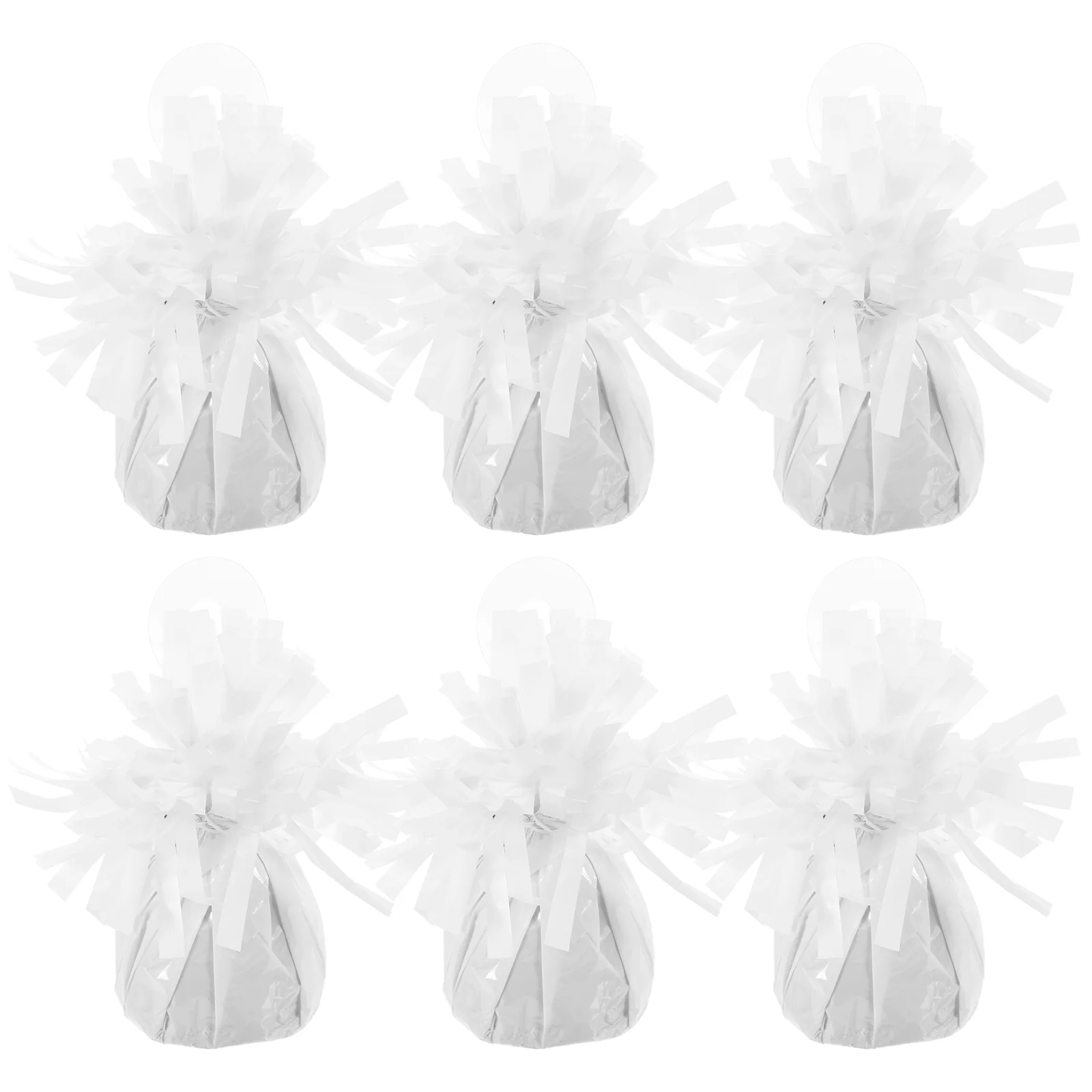 

6 Pcs Balloon Bearing Block Floating Pendant Holiday Party Decoration Supplies (White) 6pcs of The Weights