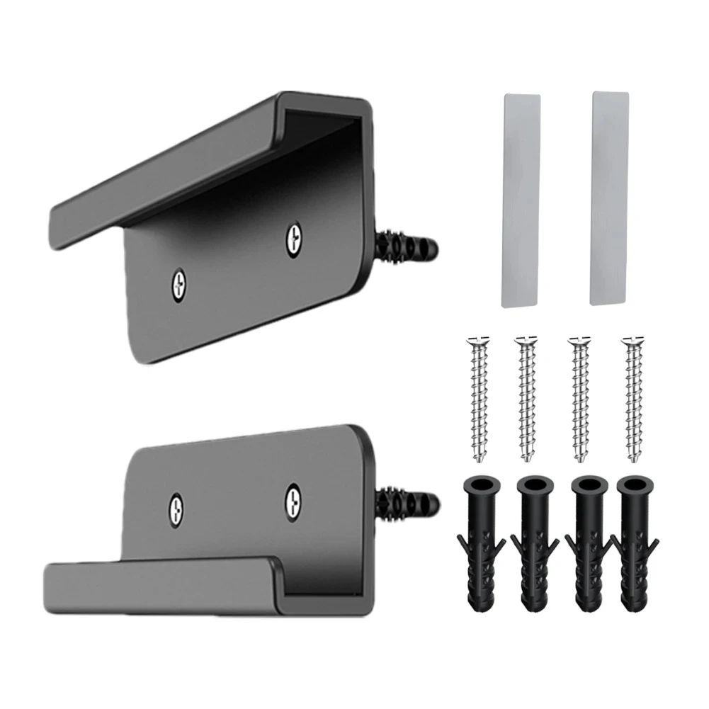 Suporte Do Telefone De Parede Fixado por Adesivo ou Parafuso Estabilizador, Suporte Tablet para iPad, iPhone 15, 14, Samsung, Xiaomi, Lenovo, 2 Pcs