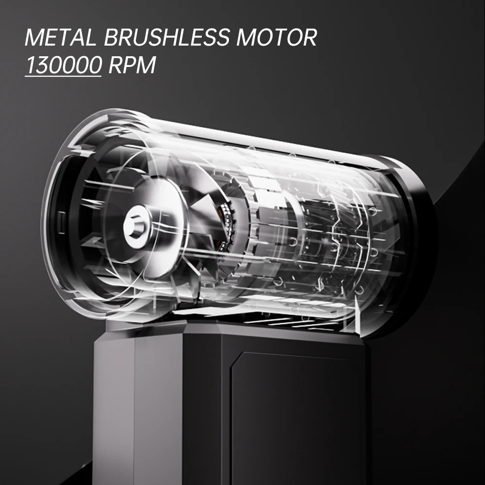 130000RPM Turbo Fan Brushless Powerful Air Blower Wind Speed 55m/s Air Duster Vacuum Cleaner for Car/Keyboard/PC/Home view 3