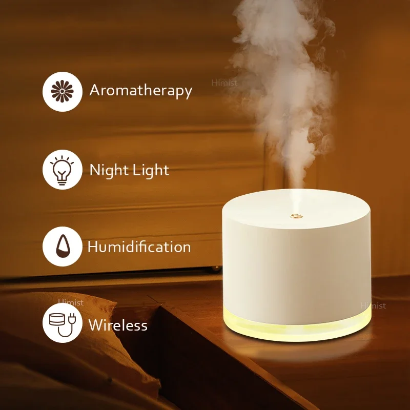 780ml Wireless Air Humidifier Rechargeable Battery Portable Water Diffuser Purifier Mist Maker