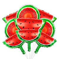 6pcs Watermelon Foil Balloons Birthday Wedding Melon Theme Party Decoration Baby Shower Summer Fruit Helium Backdrop Globos