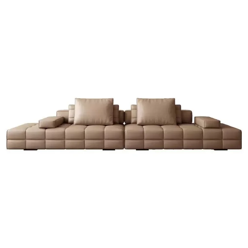 xx-Modernes Wohnmöbel Luxuriöses Hochwertiges Wohnzimmer-Ledersofa-Set Italienische Modulare Couch-Kombination