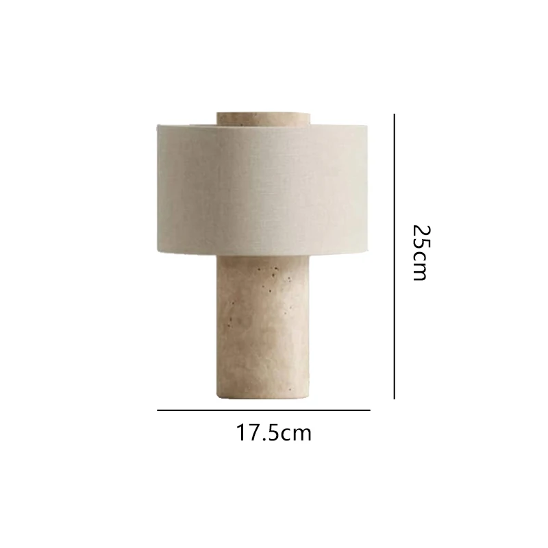 Natural Travertine Rechargeable Table Lamp Candle Holder Decorative Stone Home Decor Collection