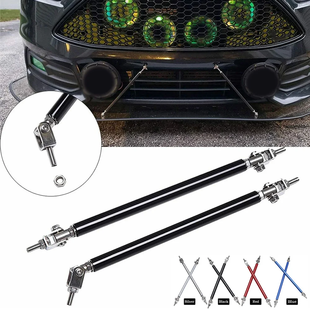 

1 Pair Universal Car SUV Front Rear Bumper Lip Splitter Spoiler Strut Rod Tie Auto Support Bars Adjustable 75/100/150/200mm