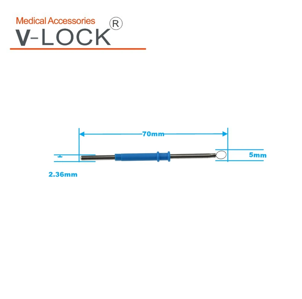 Electrosurgical blade/needle/ball/circle electrode for 70mm*2.36mm Set of 8