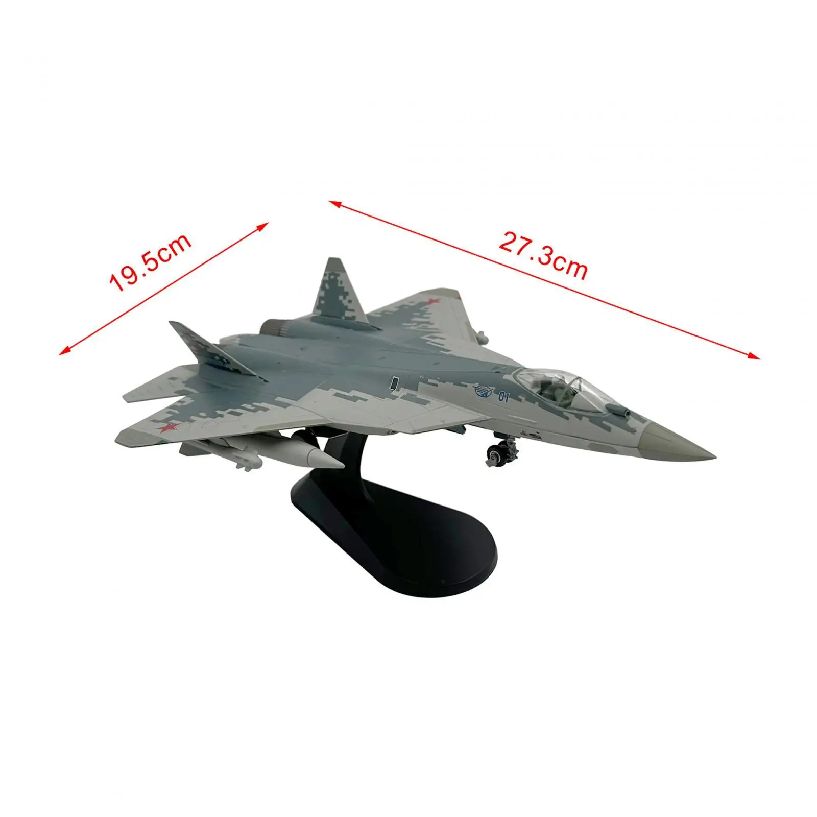 1/72 Russian Aerospace Forces Su-57 Alloy Fighter Model Lighting Forecast Metal Airplane Model for Collection Gift Boy Gift