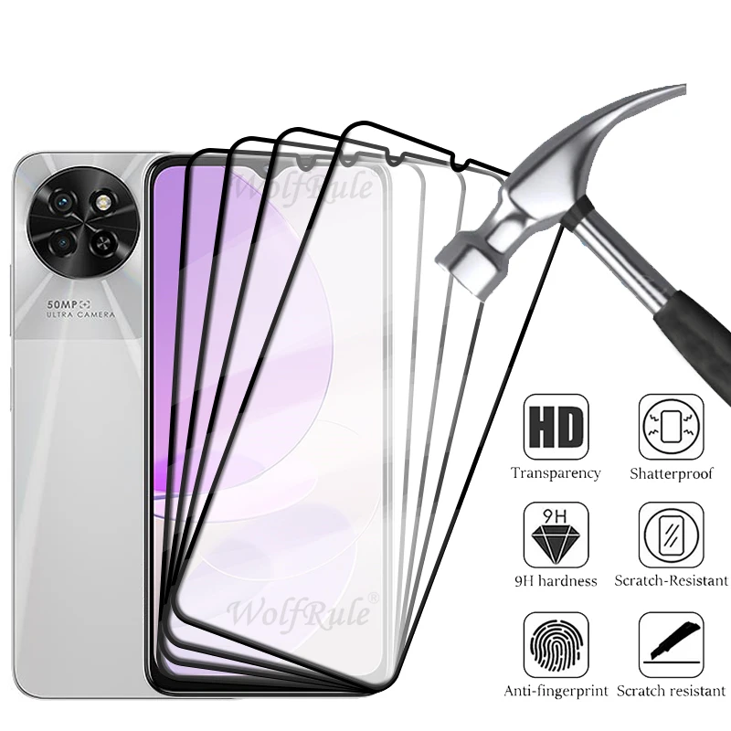 

2/4PCS Full Cover Glass For itel S23 Glass itel S23 Screen Protector Protective 9H Full Cover Glue Tempered Glass For itel S23