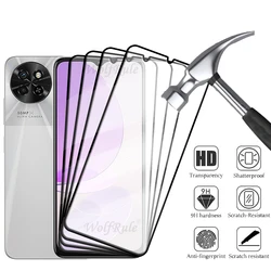 2/4PCS Full Cover Glass For itel S23 Glass itel S23 Screen Protector Protective 9H Full Cover Glue Tempered Glass For itel S23