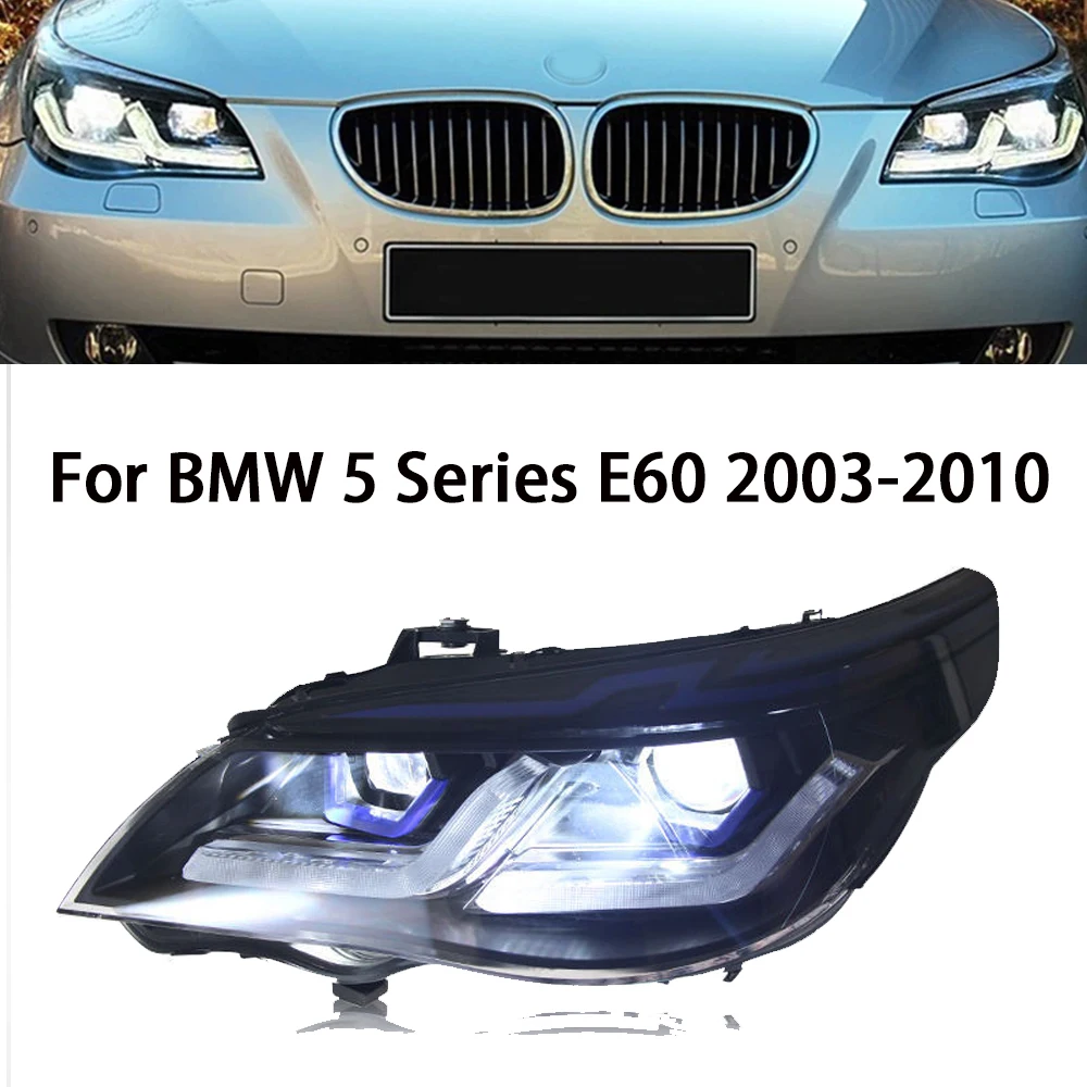 

Пара передних фар для BMW 5 серии E60 520i 525i 523i 528i 2004-2010, передняя фара DRL, аксессуары для автомобиля