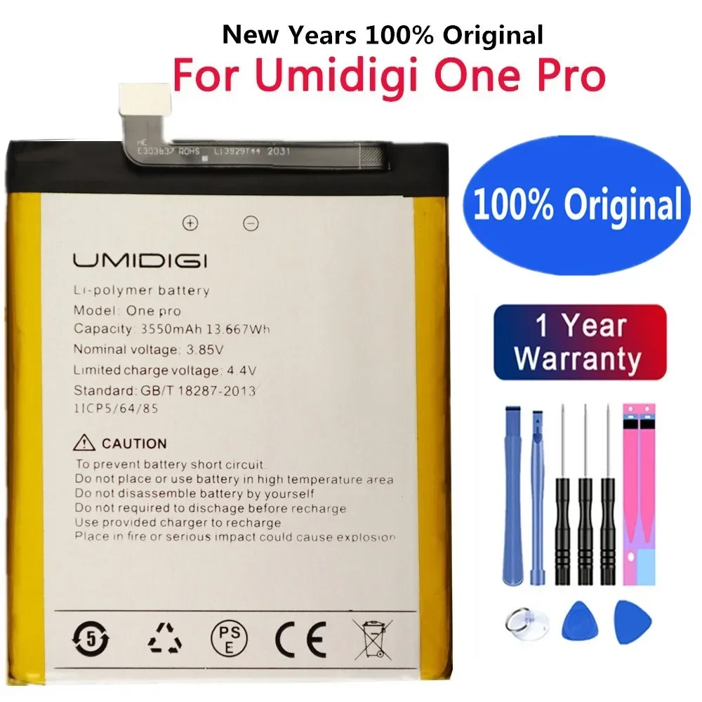 3550mAh Original UMI Battery For Umidigi One Pro Onepro Phone Battery High Quality Replacement Bateria In Stock + Tools