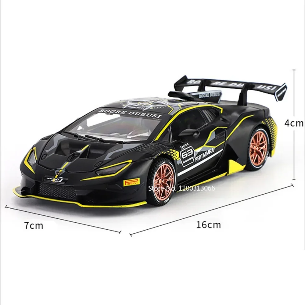 1:32 Miniature กีฬารถของเล่นรุ่น Huracan ST EVO Alloy Diecast เสียงดึงกลับประตูเปิด Supercars สําหรับของขวัญเด็ก