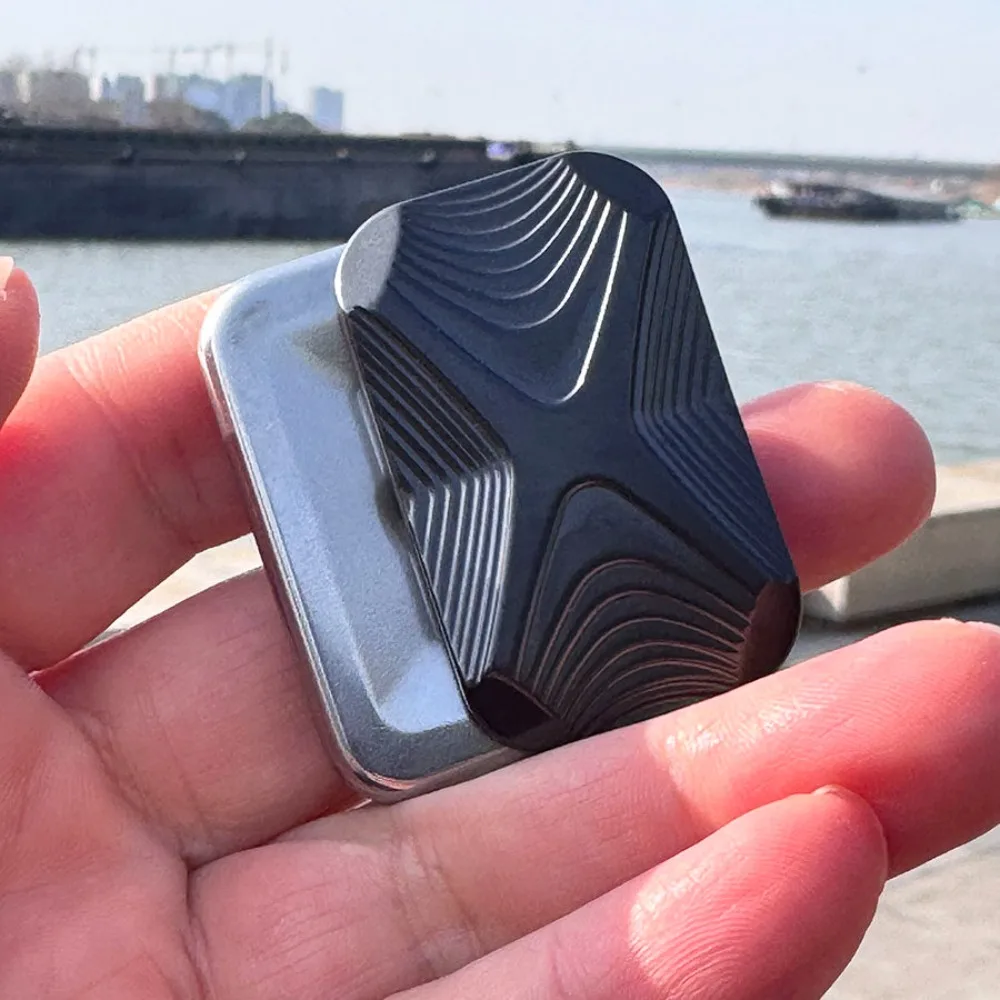 SlideJoy New Zirconium Black Toad X4 Zirconium Steel Hybrid Baseplate Unlimited Position EDC Fidget Slider Stress Relief Toy