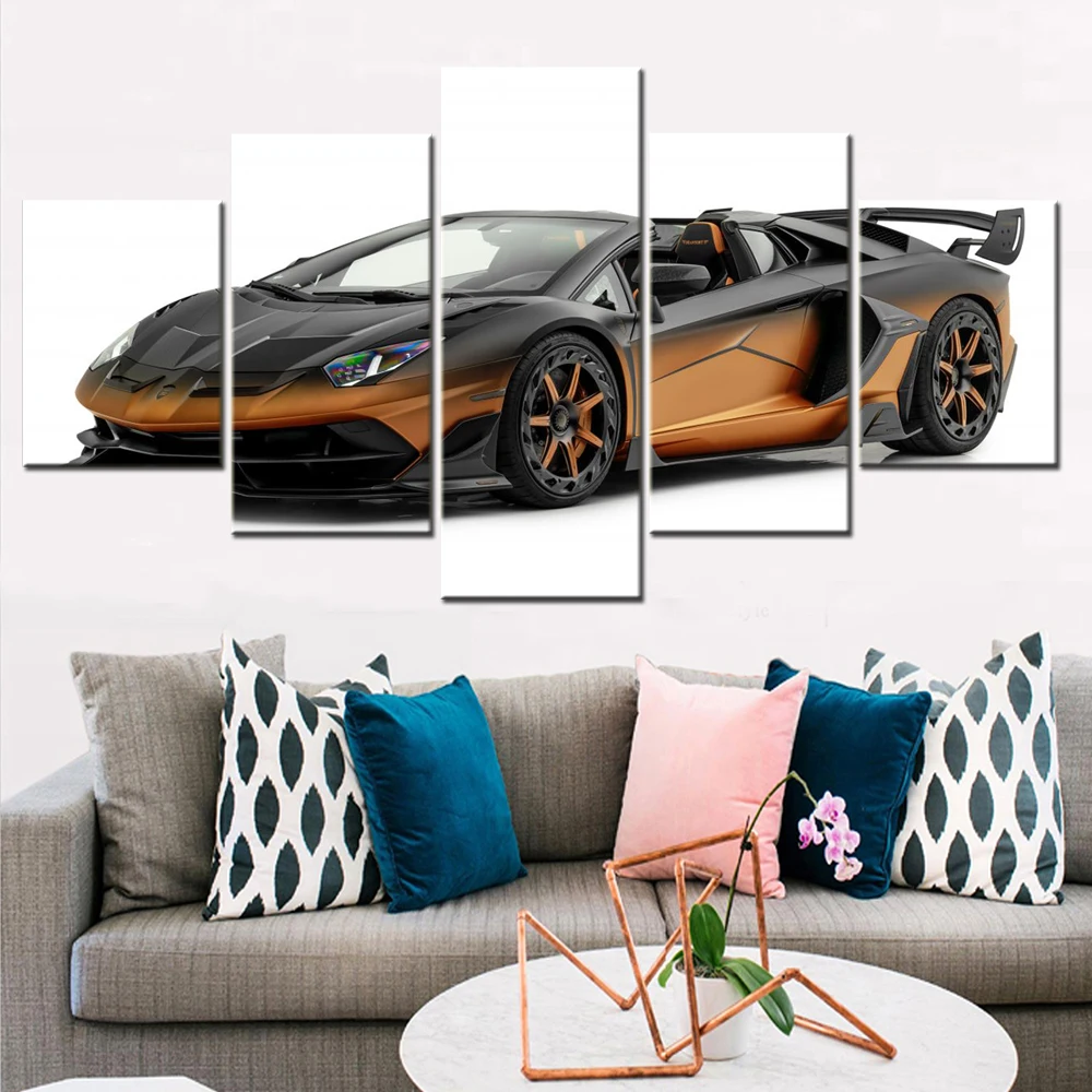 5 Pieces Canvas Painting Cars Mansory Carbonado GTS Wallpaper Modern Home Decor Wall Picture Artwork For Living Room Poster