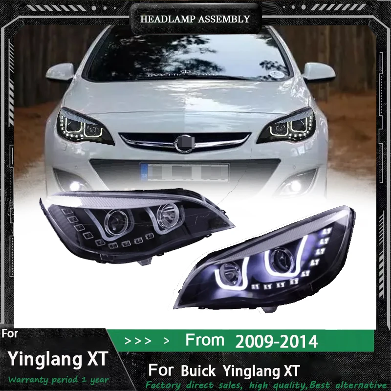 

Suitable for 2009-2014 Buick Yinglang XT headlight assembly modified LED daytime running light double lens xenon headlight