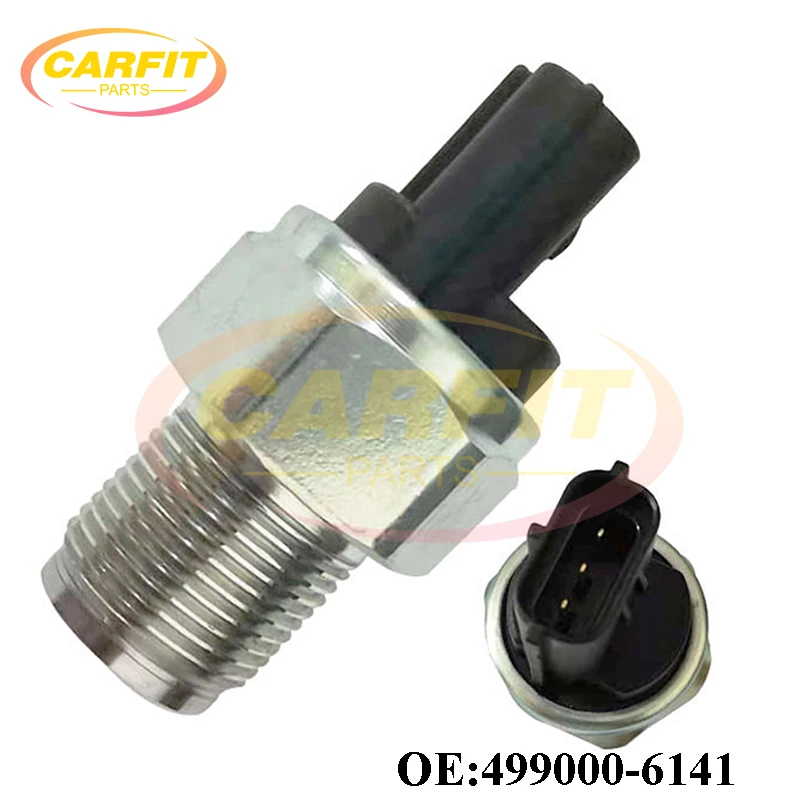 New OEM 499000-6141 4990006141 RE515635 Fuel Rail Pressure Sensor For Nissan Almera Navara Pathfinder Isuzu 4HK1 6HK1 Auto Parts