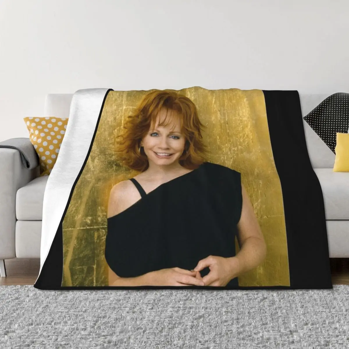 

Reba McEntire Throw Blanket Vintage Decoratives Hairys for sofa Blankets