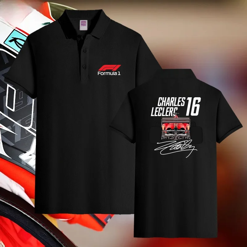 チャーリー・カレーロ-f1-シャツ-メンズ-レディース-半袖-ハーフスリーブ-カーフォーミュラ-レーシング-tシャツ-ビジネス-カジュアル-コットン-夏