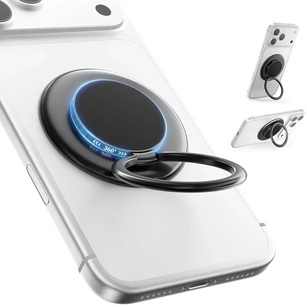 

Magnetic Phone Grip Holder for MagSafe - 360° Rotation Magnet Finger Grip, Double Sided MagSafe Phone Holder, Magnetic Ring