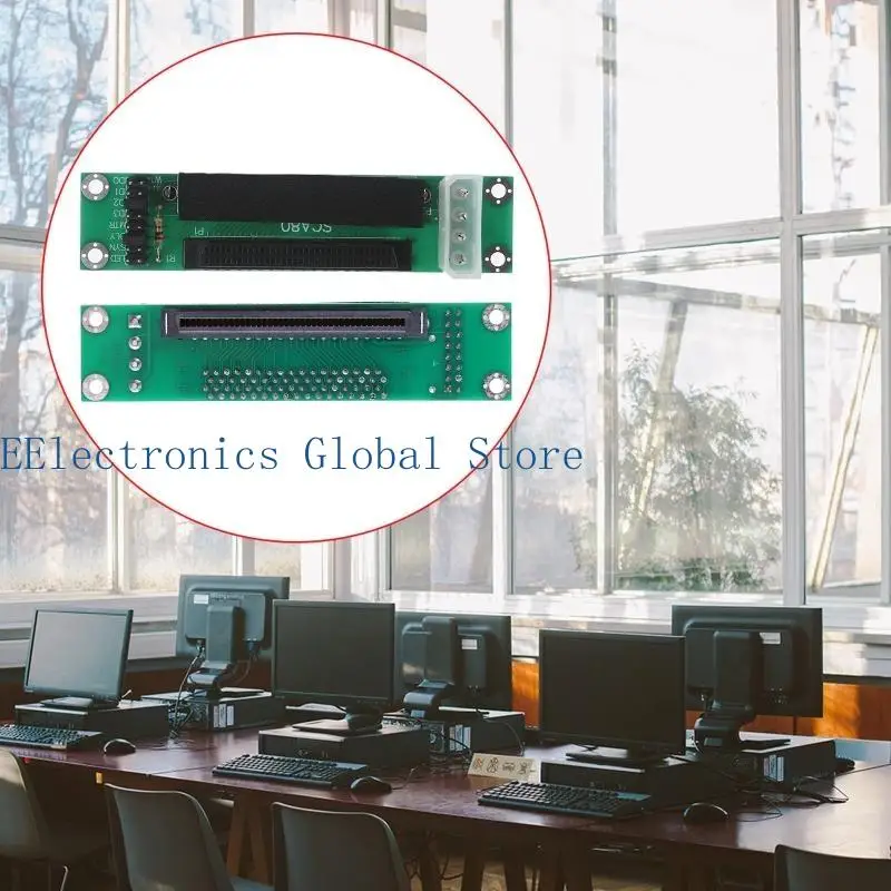 

462B Small Computer Accessories 80pin, to 68pin SCSI Hard Disk Converter Board