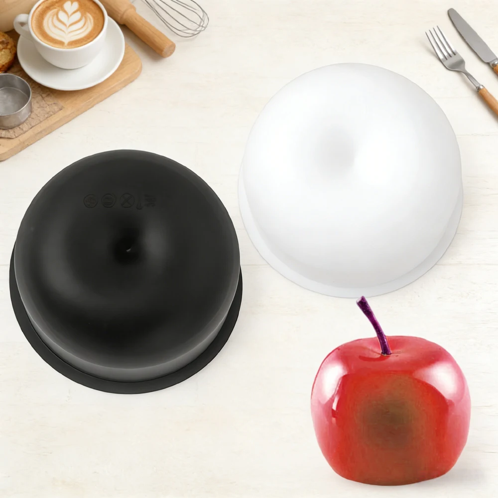 Single Apple Silicone Mold Chocolate Sandwich Dessert Pudding Baking Mold DIY Creative Candle Handmade Soap Mold