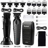 Kemei KM-2296 KM-2299 KM-1102 Hair Clipper Kit Men's Electric Shaver Hair Trimmer Machine Professional Hair Cutting Machine