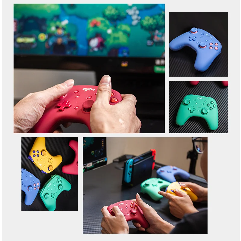 Imagem -02 - Controlador do Punho do Jogo Bluetooth-compatível com Burst Nfc Vibração Wake Função Compatível para Nintendo Switch Gamepad Pxn-9607x