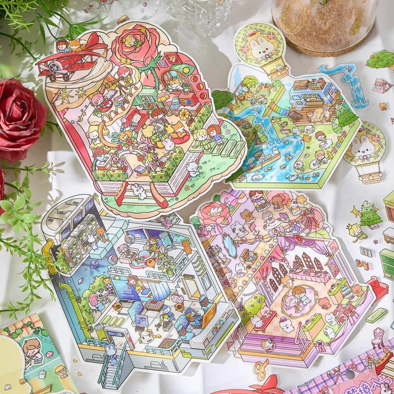 

Card Lover 3 шт. [серия музыкальных шкатулок мечты] живописные водонепроницаемые наклейки для коттеджа «сделай сам» для журналов планировщик украшения принадлежности для рукоделия