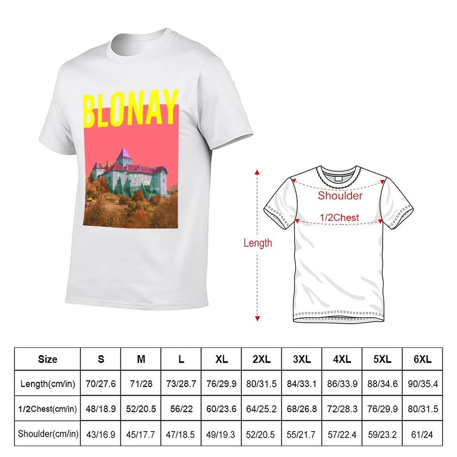 nostalgic view of Chateau de Blonay, historic landmark T-Shirt t shirt for man 100 percent cotton t shirt man luxury T-Shirt