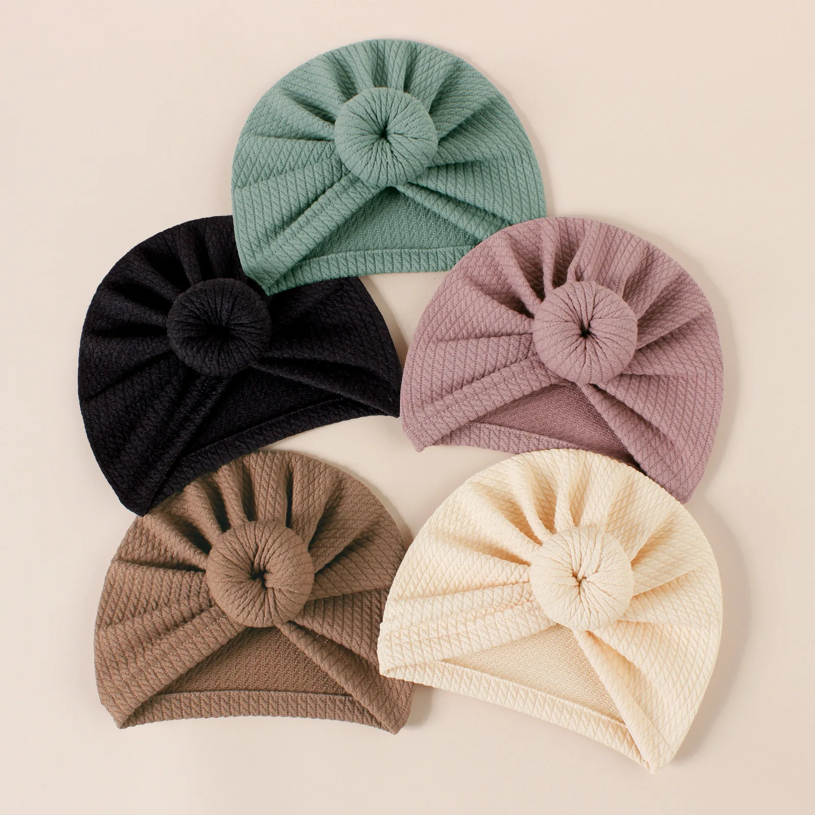 

Baby Hat Donut Knot Turban Hats Newborn Indian Caps Girl Hair Accessories Kids Beanie Muslim Cap Photography Props Headwrap