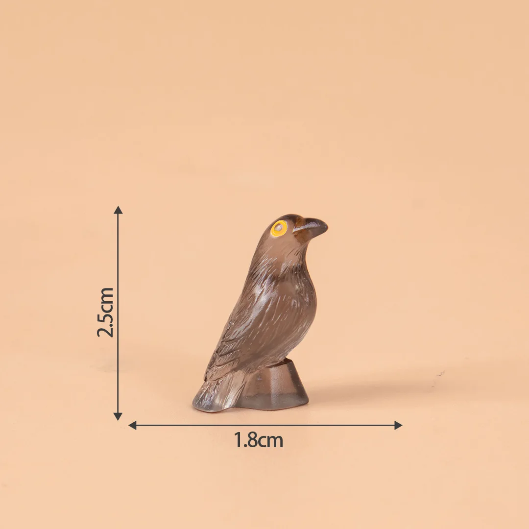 20 قطعة تماثيل الهالوين الراتنج الصغيرة مضيئة مصغرة الغربان الأسود الغراب الراتنج الغربان أرقام للمنزل هالوين المشهد ديكور #5