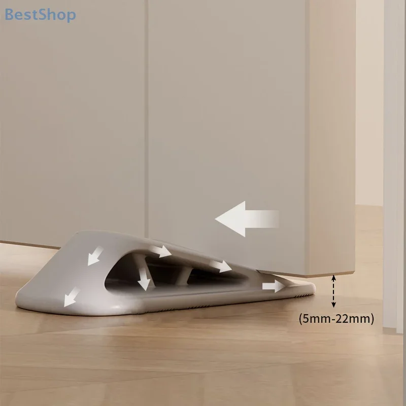 Rolhas de porta de silicone, fechos de porta anticolisão, fechaduras de porta, à prova de vento e fixas, retráteis e sem perfuração.