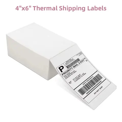 Papel de etiquetas térmicas de 4 "x 6", 100x150mm, 100/500 Uds. Para etiquetas de envío térmico, código de barras DHL UPS Express para 9220/9210/246S/D200