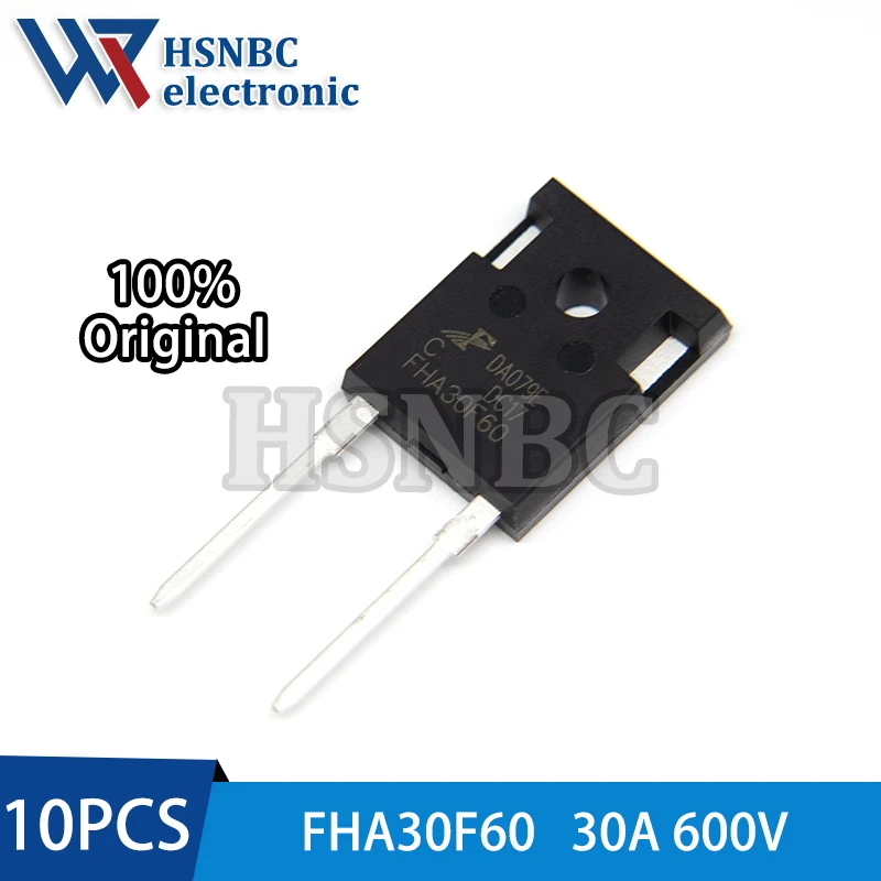 

10PCS FHA30F60 30F60 FHA30F60C TO-247 600V 30A Fast Recovery Diode 100% New Original
