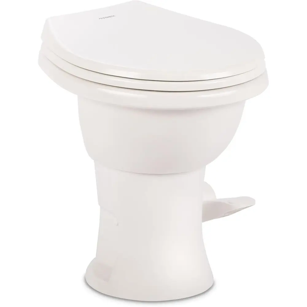 

Универсальный унитаз с гравитационным смывом, 2-болтовое крепление, для жилых помещений, белый, с сиденьем с функцией плавного закрывания, высота сиденья 18 дюймов, круглая фарфоровая чаша