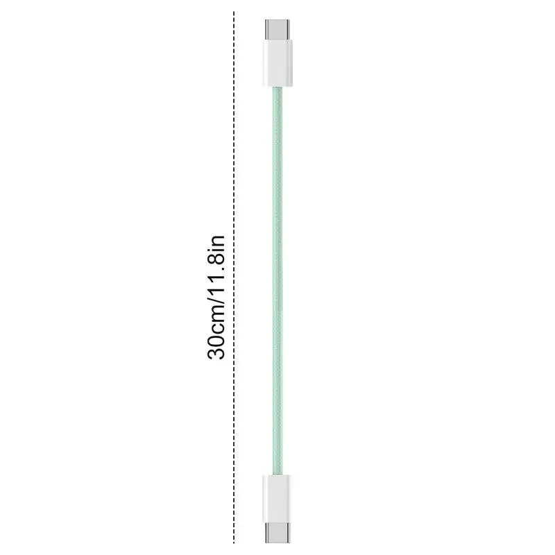 كابل شحن سريع مضفر ، شاحن من النوع C ، نايلون متين ، خالي من الخيوط المدمجة ، شحن سريع ، 60 واط ، سرعة مبس