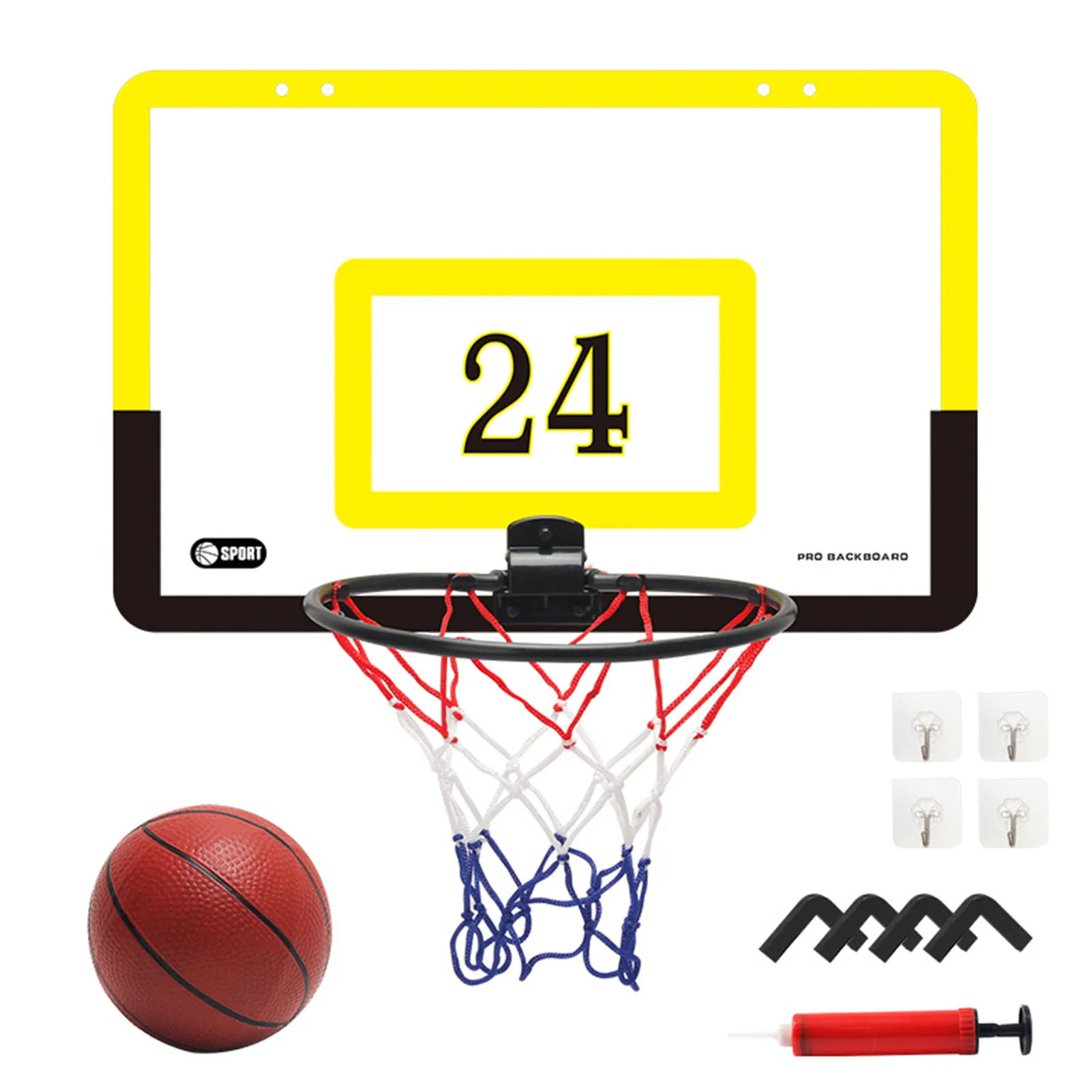 

Wall Mount Basketball Hoop Set For Kids Home Fitness Sports Basket Ball Hoops Boy Gifts Indoor Plastic Basketball Backboard Toys