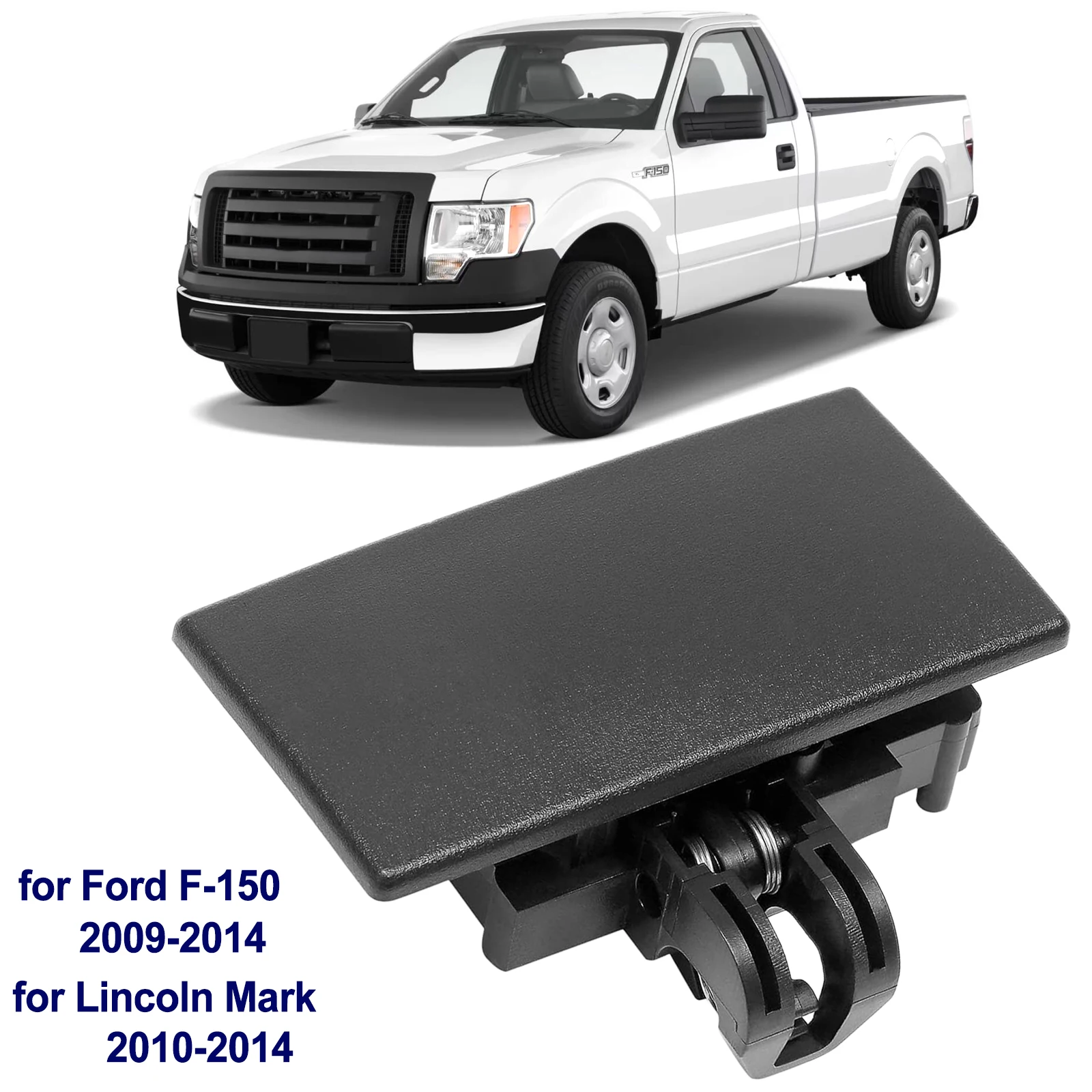 Car Glove Box Lock Latch Handle For Ford F150 F250 Lincoln Mark LT 2009-2014 Compartment Lock Black BL3Z-1506072-AF Replacement