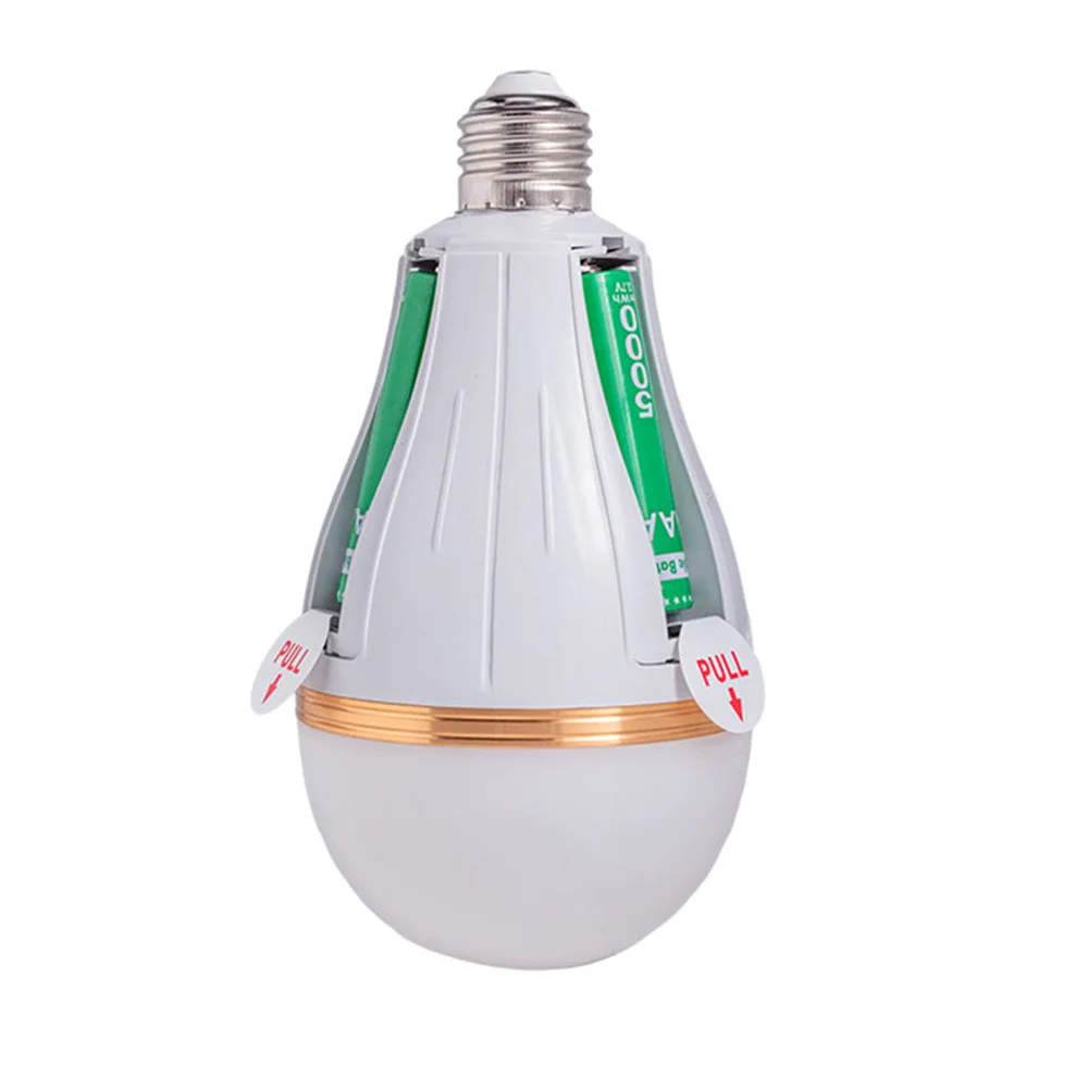 Bombilla LED de emergencia desmontable, iluminación de emergencia portátil con batería de litio 18650, 15W, para uso doméstico y exterior, mercado