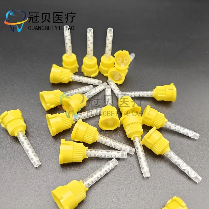 100 Pcs Per Pack Dental Silicone Rubber Mixing Head,Stirring Head, Injection Head,Mixing and Conveying Head, Impression Material